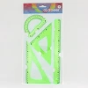 Transparent four-piece set, color PS hard ruler set, custom LOGO, foreign trade ruler factory set, factory direct sales and wholesale Specification image